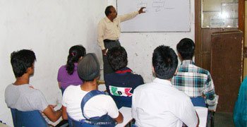 Classroom teaching at Kumar Classes