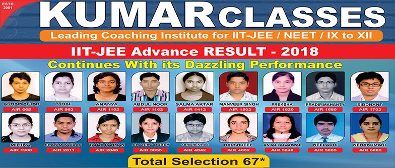 Kumar Classes result 2018