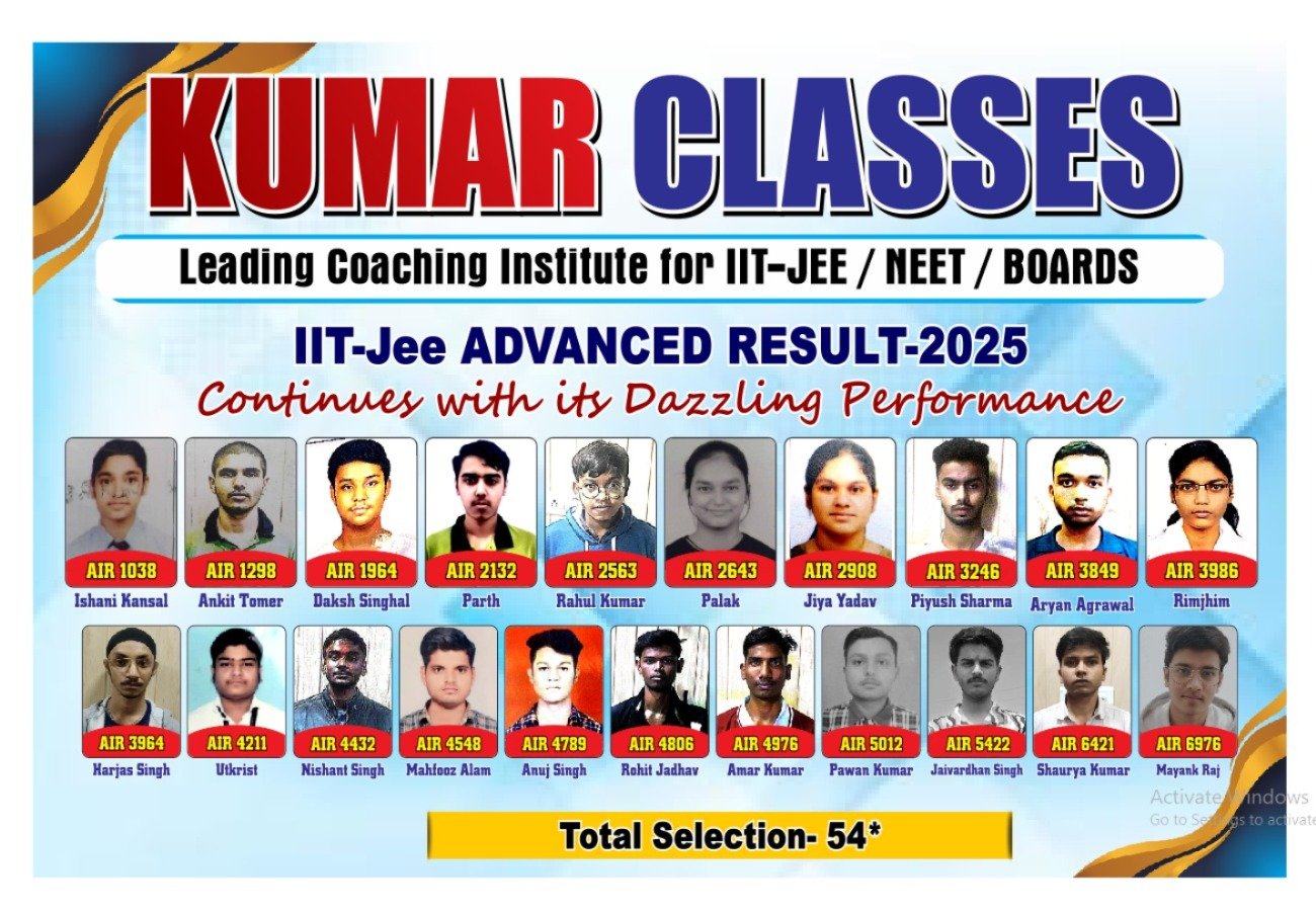Kumar Classes Result 2025 - 1