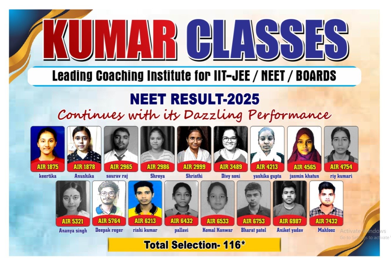 Kumar Classes Result 2025 - 2