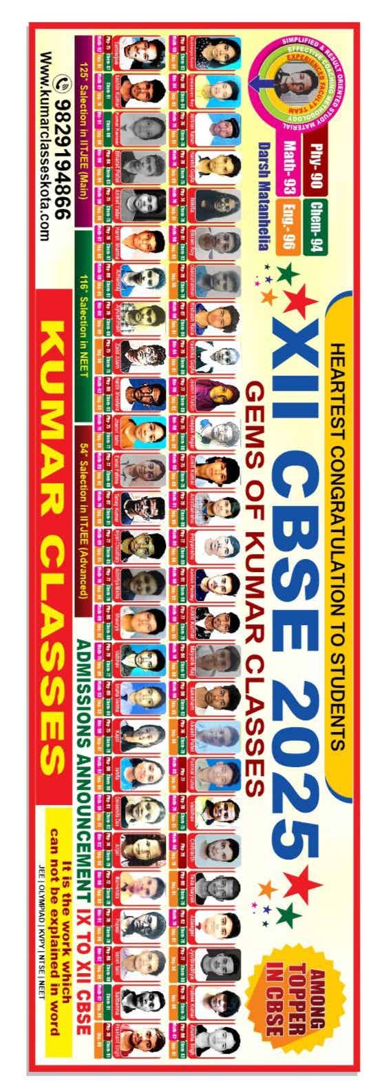 Kumar Classes Result 2025 - 4