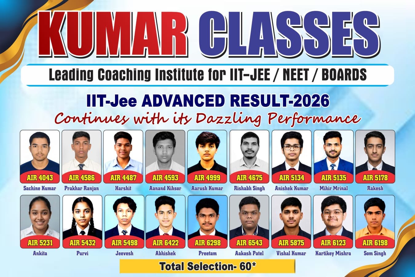 Kumar Classes 2026 result 1
