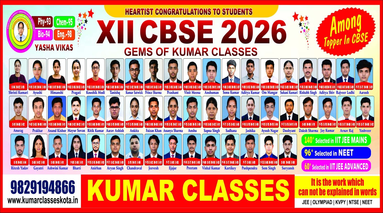 Kumar Classes 2026 result 4